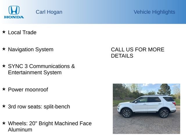 2018 Ford Explorer Platinum