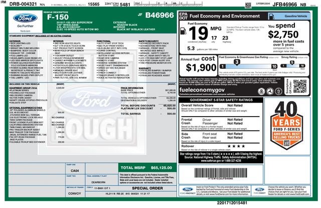 2018 Ford F-150 Platinum