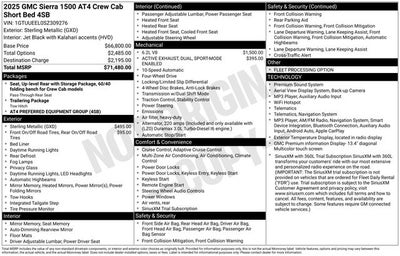 2025 GMC Sierra 1500 AT4