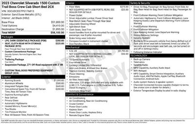 2023 Chevrolet Silverado 1500 Custom Trail Boss