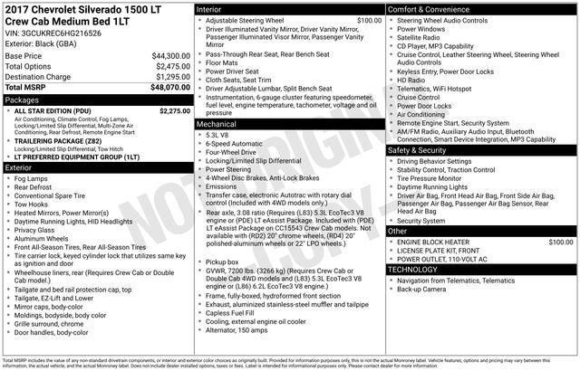 2017 Chevrolet Silverado 1500 LT LT1