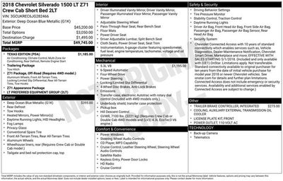 2018 Chevrolet Silverado 1500 LT LT2