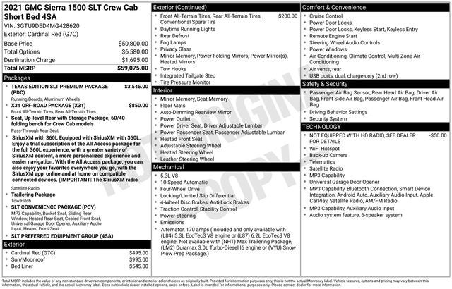 2021 GMC Sierra 1500 SLT