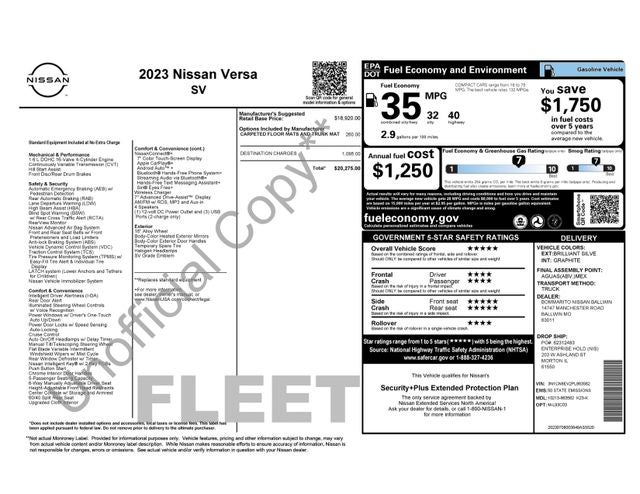 2023 Nissan Versa 1.6 SV