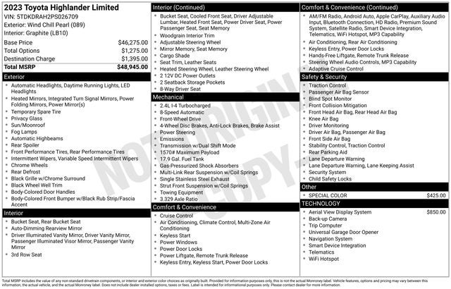 2023 Toyota Highlander Limited