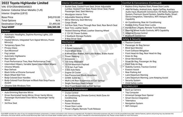 2022 Toyota Highlander Limited