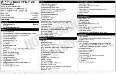 2017 Toyota Tacoma TRD Sport V6