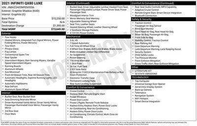 2021 INFINITI QX80 LUXE